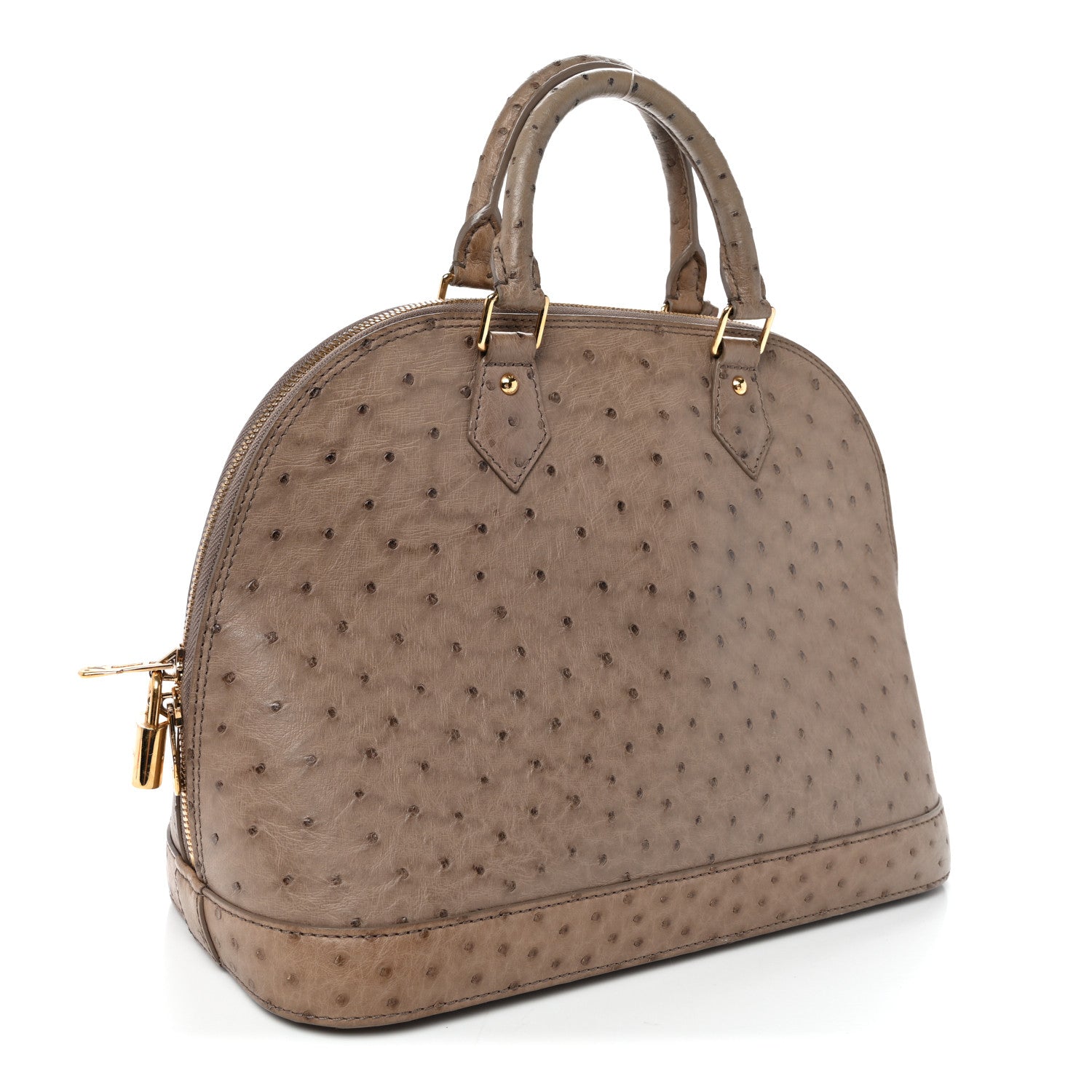 Louis Vuitton Ostrich Alma PM Gris 3 of 12