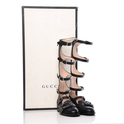 Gucci Calfskin Queercore Brogue Knee High Boots 36.5 Black 9 of 9