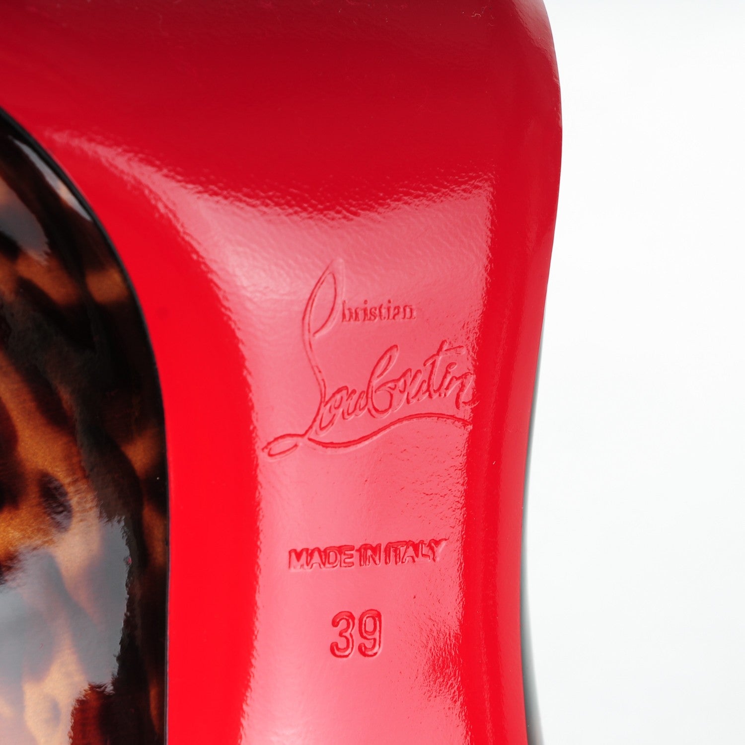 Louis Vuitton CHRISTIAN LOUBOUTIN Patent Tartaruga Decollete 554 70 Pumps 39 Testa Di Moro 6 of 7