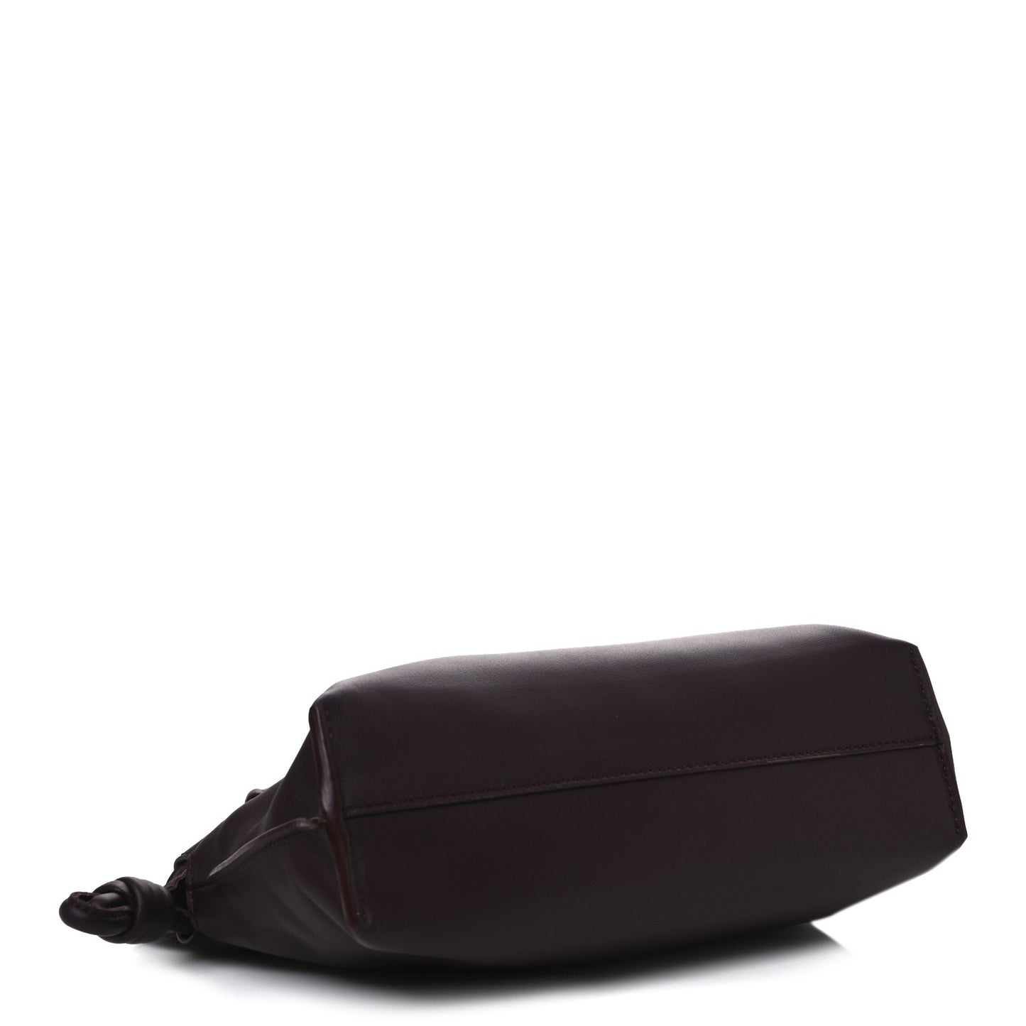 Calfskin Flamenco Knot Clutch Prune