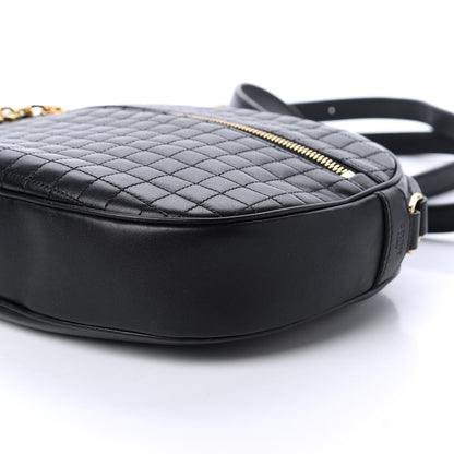 Celine Calfskin Quilted Medium C Charm Bag Black 7 of 10