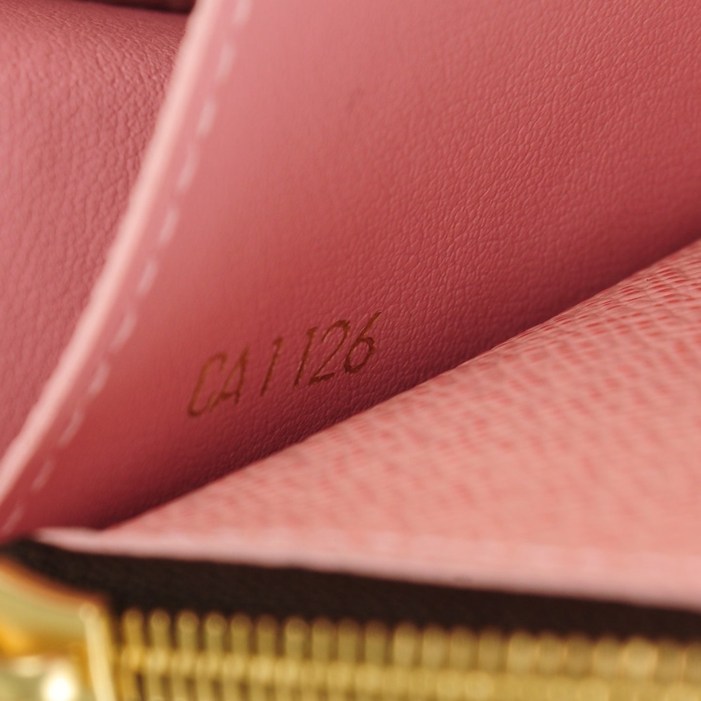 Damier Ebene Caissa Wallet Rose Ballerine