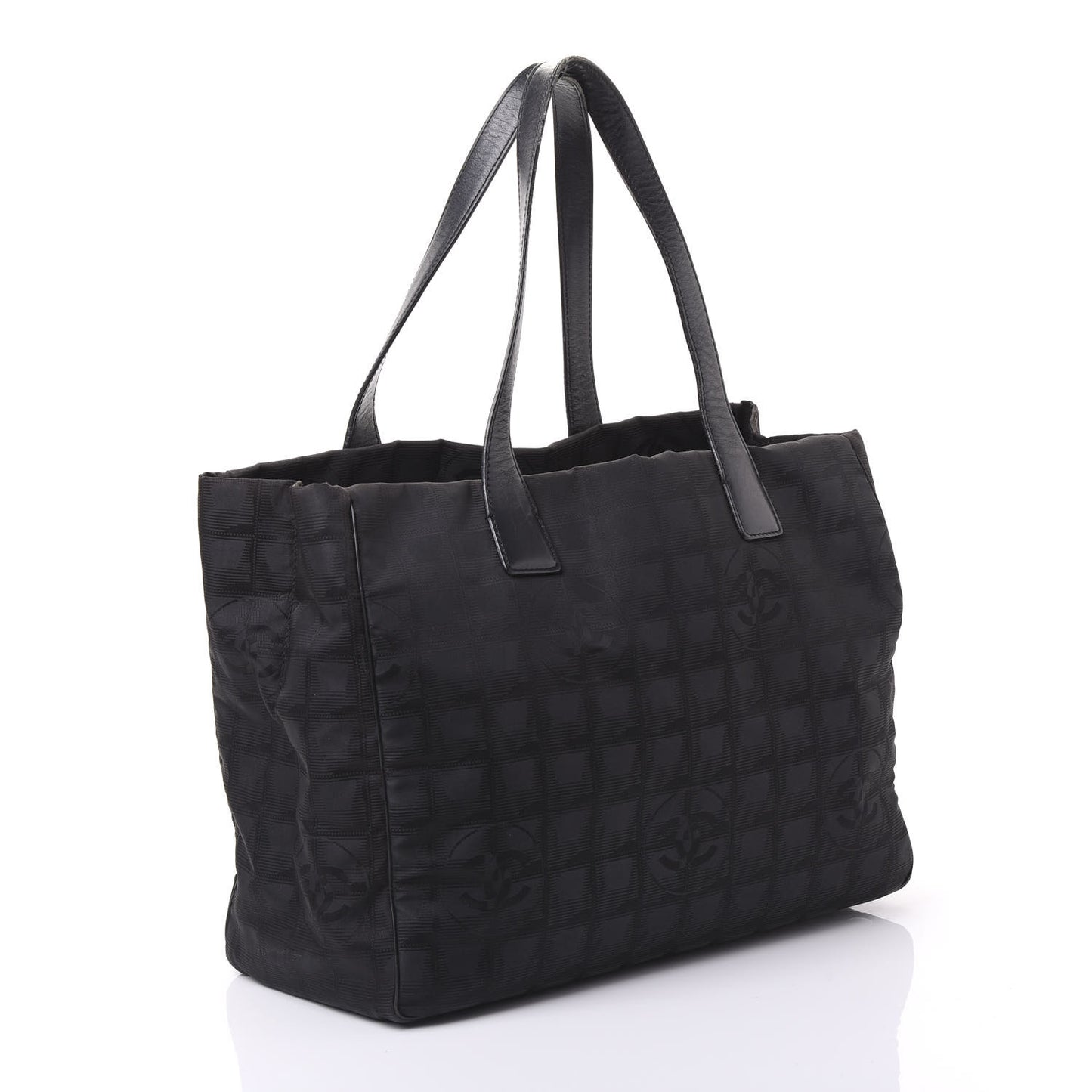 Nylon Large Travel Tote Black