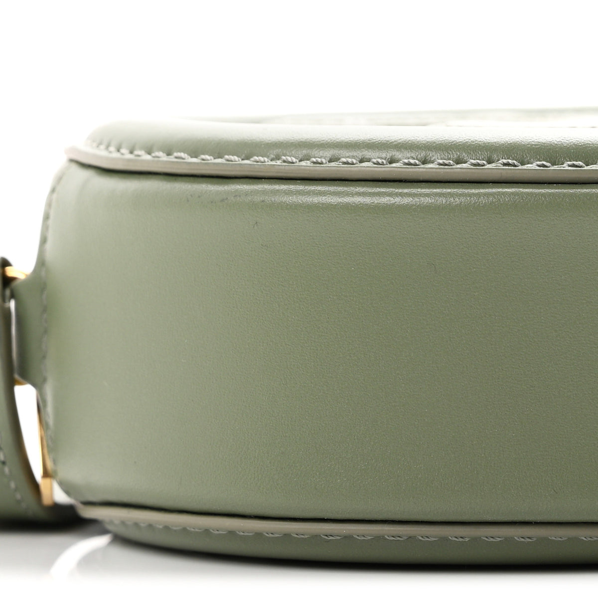 Smooth Calfskin Cuir Small Triomphe Oval Crossbody Purse Sage