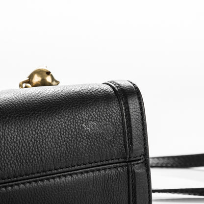Alexander McQueen Pebbled Calfskin Mini Padlock Tote Black 5 of 8
