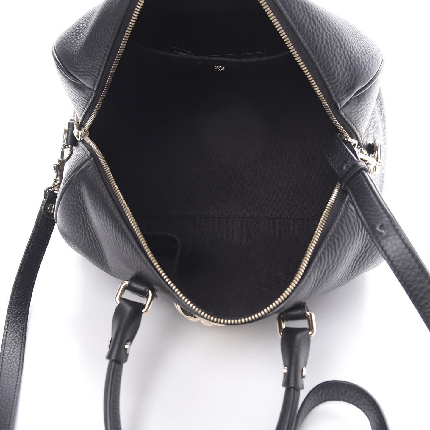 Grained Calfskin Palazzo Bowler Black