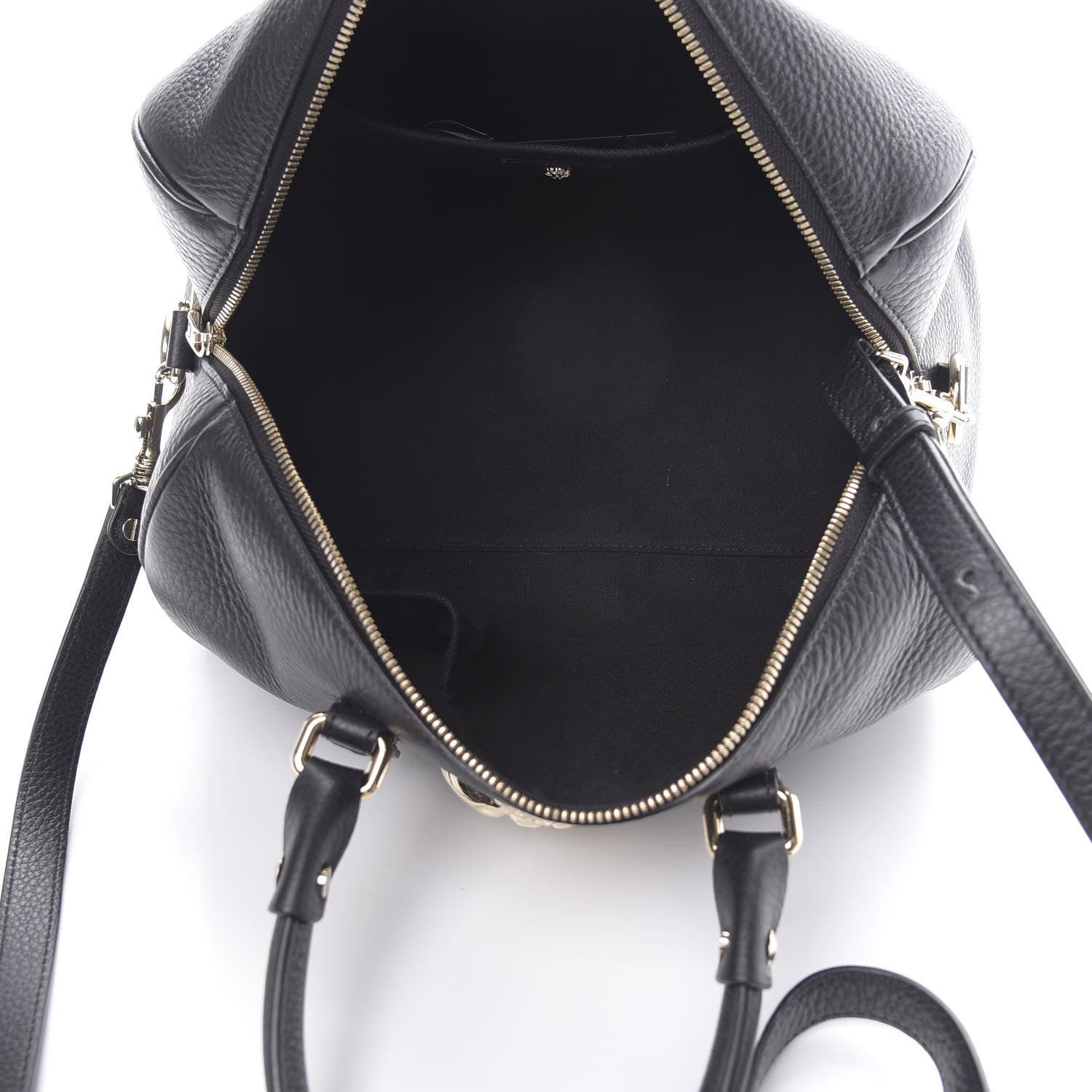 Versace Grained Calfskin Palazzo Bowler Black 5 of 10