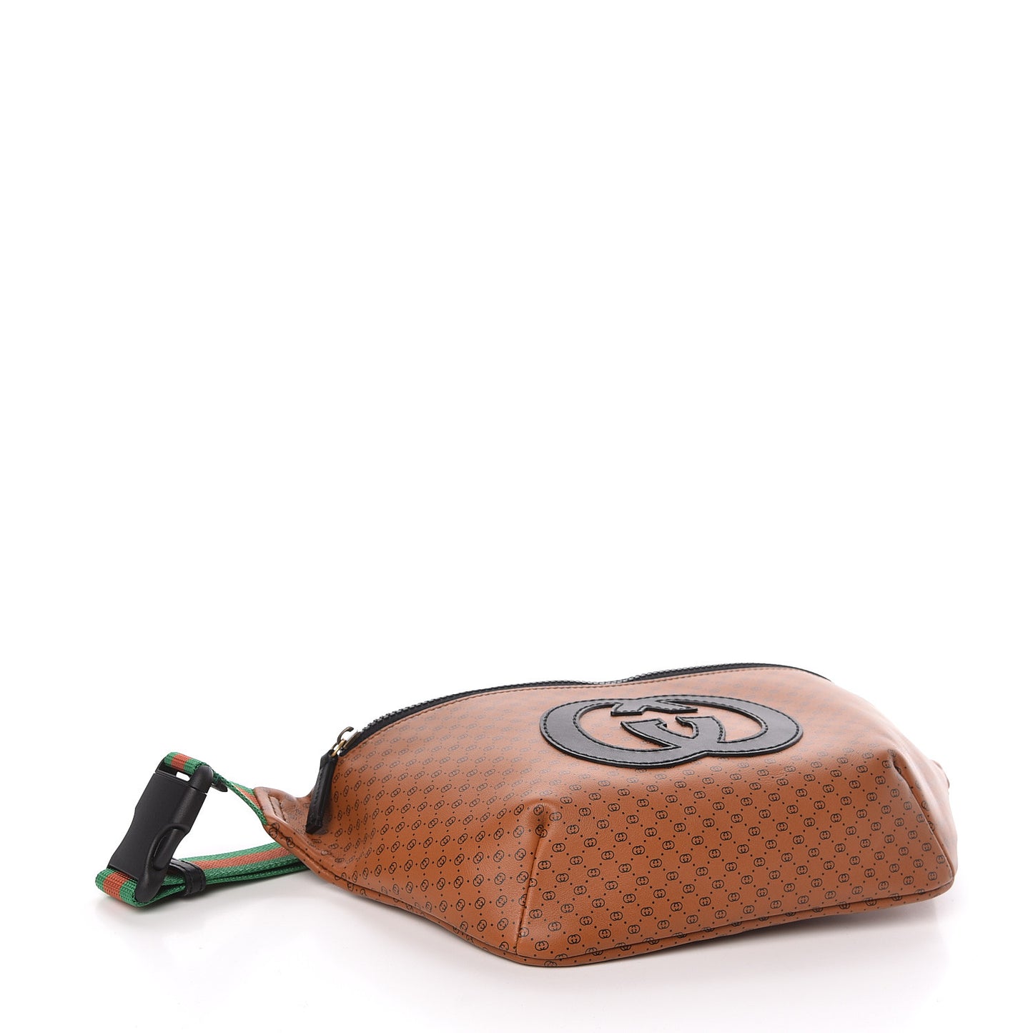 X DAPPER DAN Calfskin GG Micro Monogram Belt Bag Brown