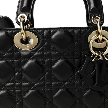 Christian Dior Lambskin Cannage Medium Lady D-Joy Black 8 of 10