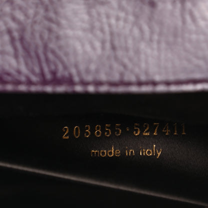 Saint Laurent Textured Patent Monogram Large Belle De Jour Clutch Purple 7 of 8