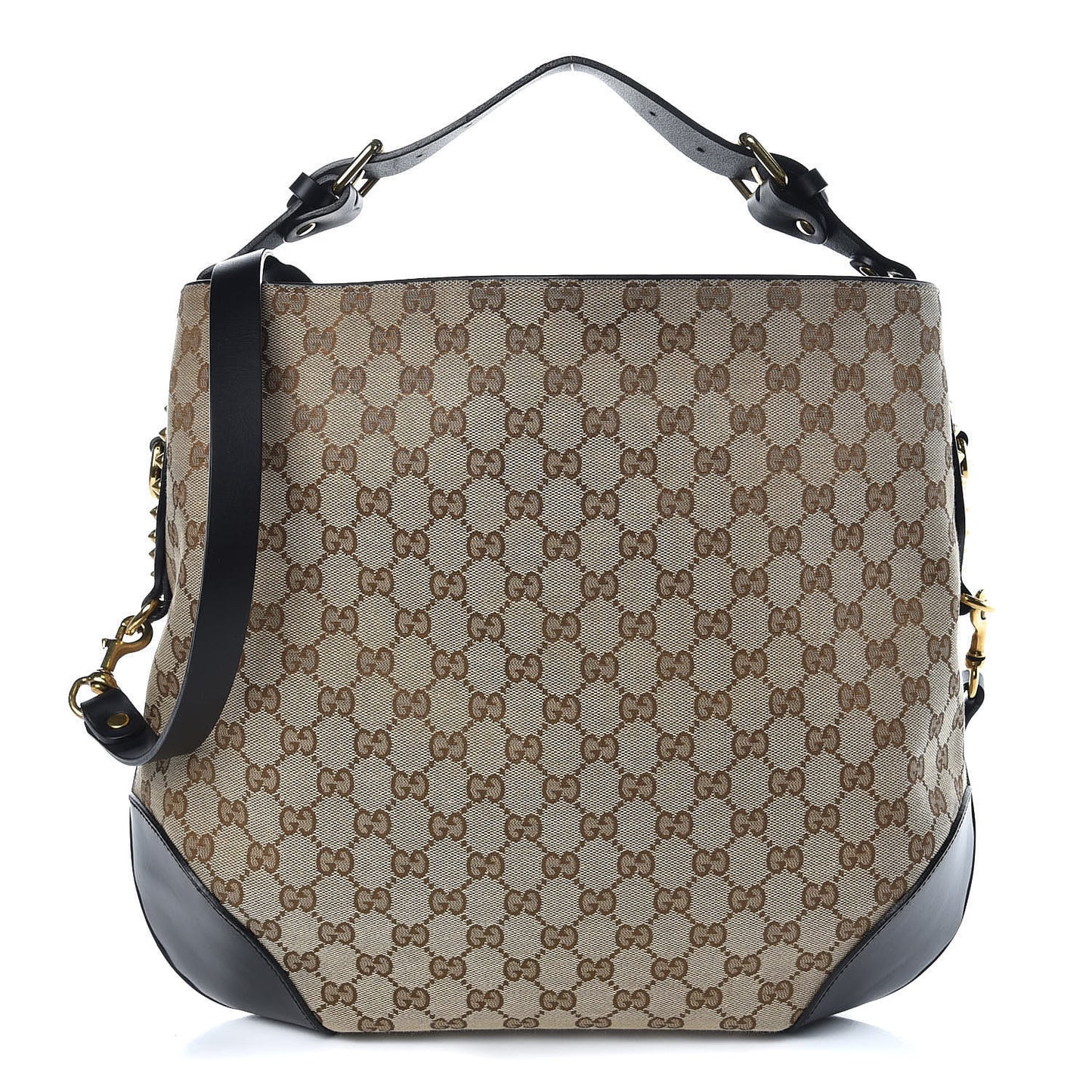 Monogram Medium Patti Stud Hobo Black