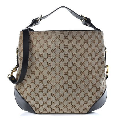 Gucci Monogram Medium Patti Stud Hobo Black 1 of 10