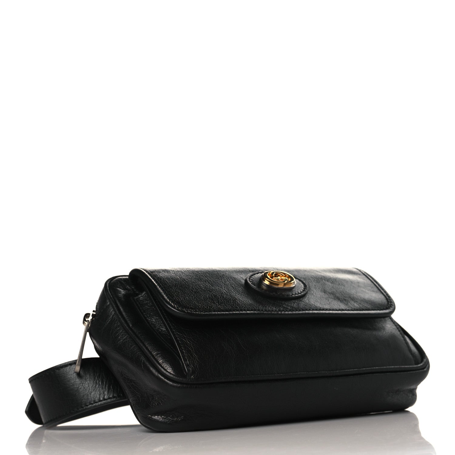 Gucci Fluffy Calfskin Morpheus Belt Bag 80 32 Black 4 of 10