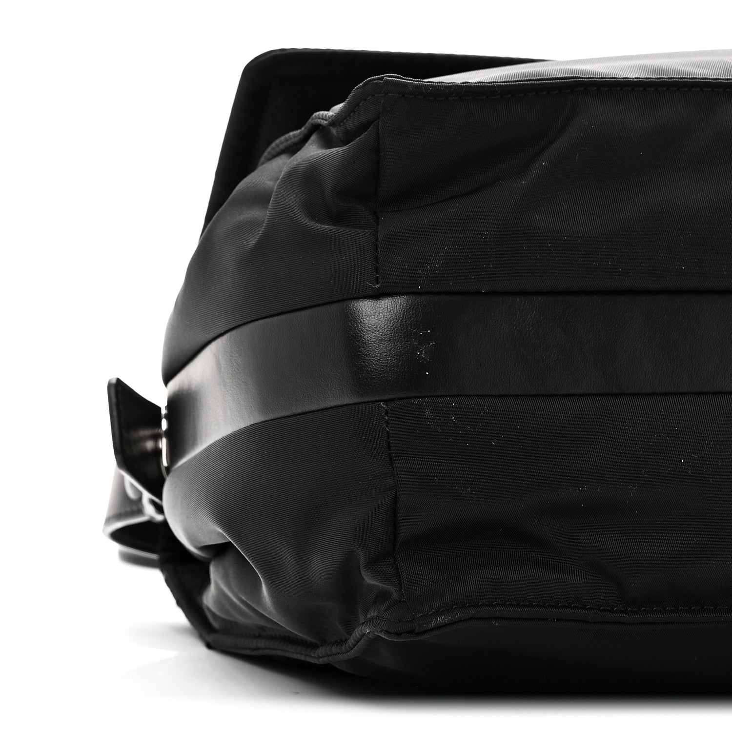 Prada Re-Nylon Vitello Padded Large Flap Shoulder Bag Black 8 of 9