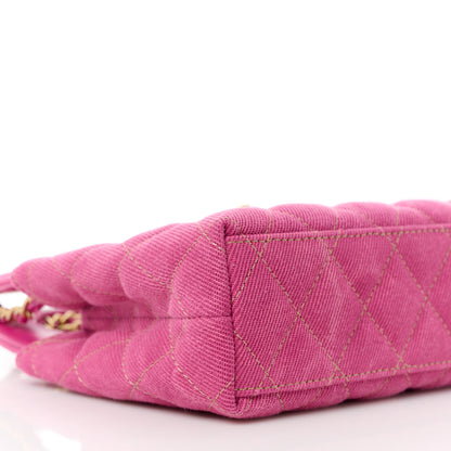 Chanel Denim Quilted Nano Kelly Shopper Fuchsia 9 of 10