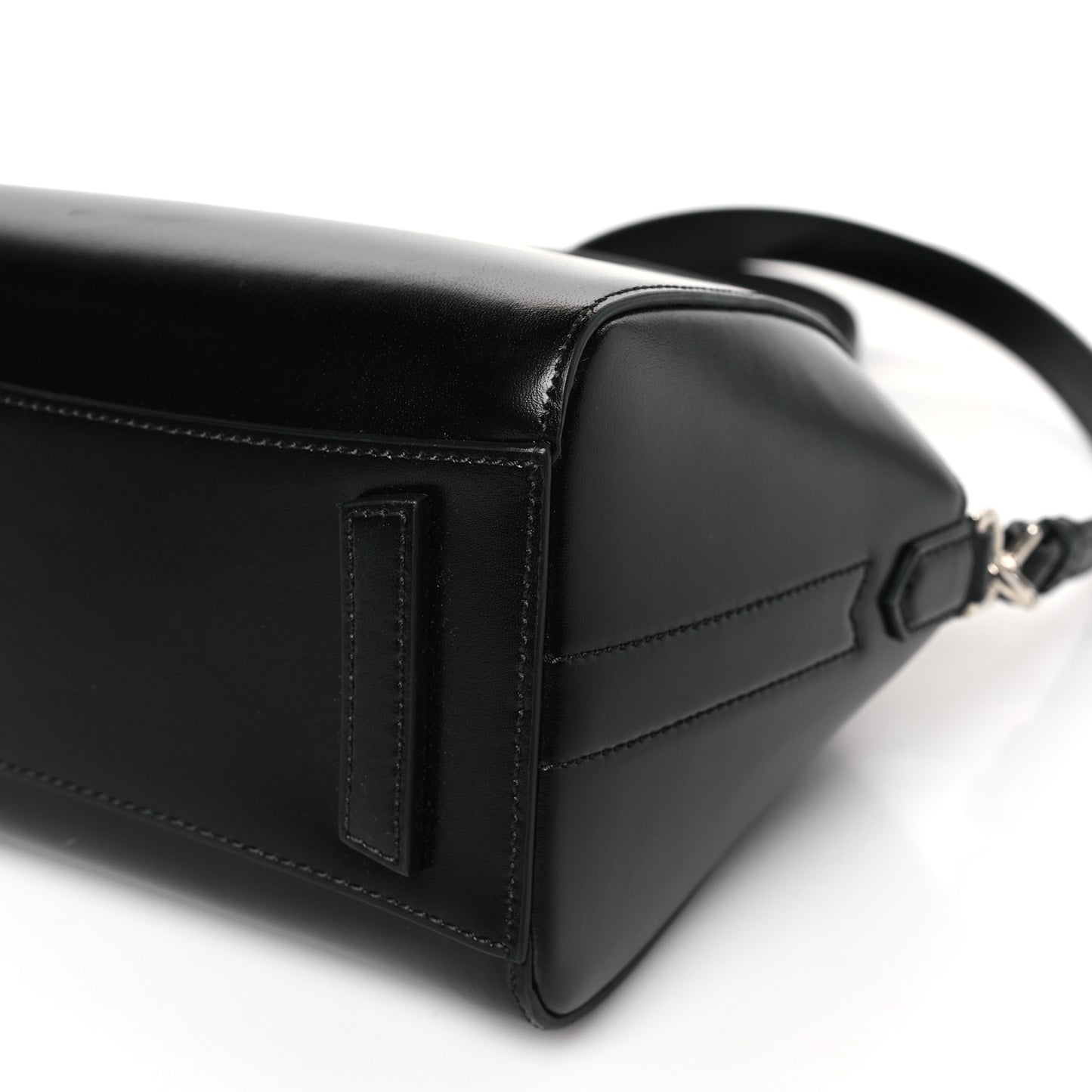 Shiny Lord Calfskin Mini Antigona Black