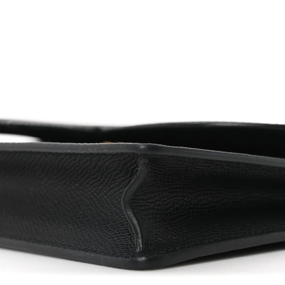 Christian Dior Grained Calfskin Saddle Chain Pouch Black 9 of 9