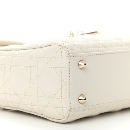 Christian Dior Lambskin Cannage Small Lady Dior White 8 of 11