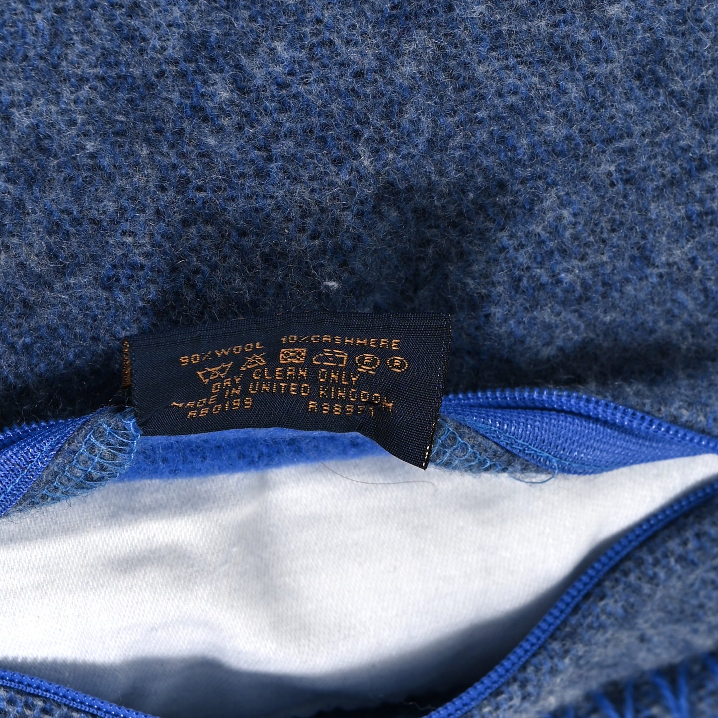 Wool Cashmere Cushion Pillow Blue Gray
