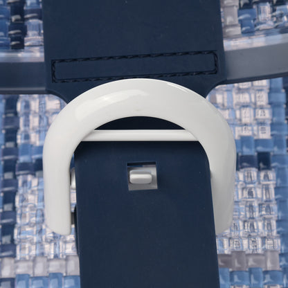 Delvaux Vinyl Gingham The Dreamer MM Brillant Satchel Navy 9 of 10