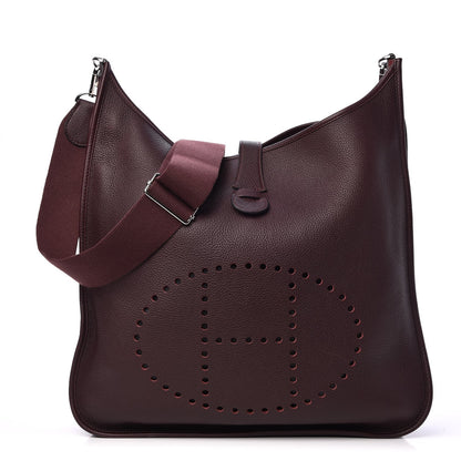Hermes Taurillon Clemence Evelyne III GM Bordeaux 1 of 9