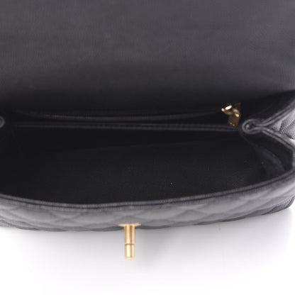 Chanel Caviar Lizard Embossed Quilted Mini Coco Handle Flap Black 7 of 20