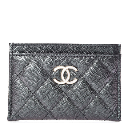 Chanel Iridescent Caviar Quilted Card Holder Black 1 of 9