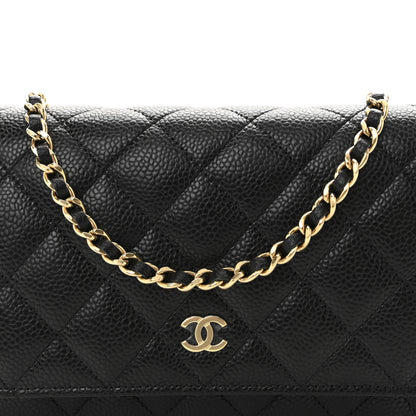 Chanel Caviar Quilted Wallet on Chain WOC Black 9 of 12