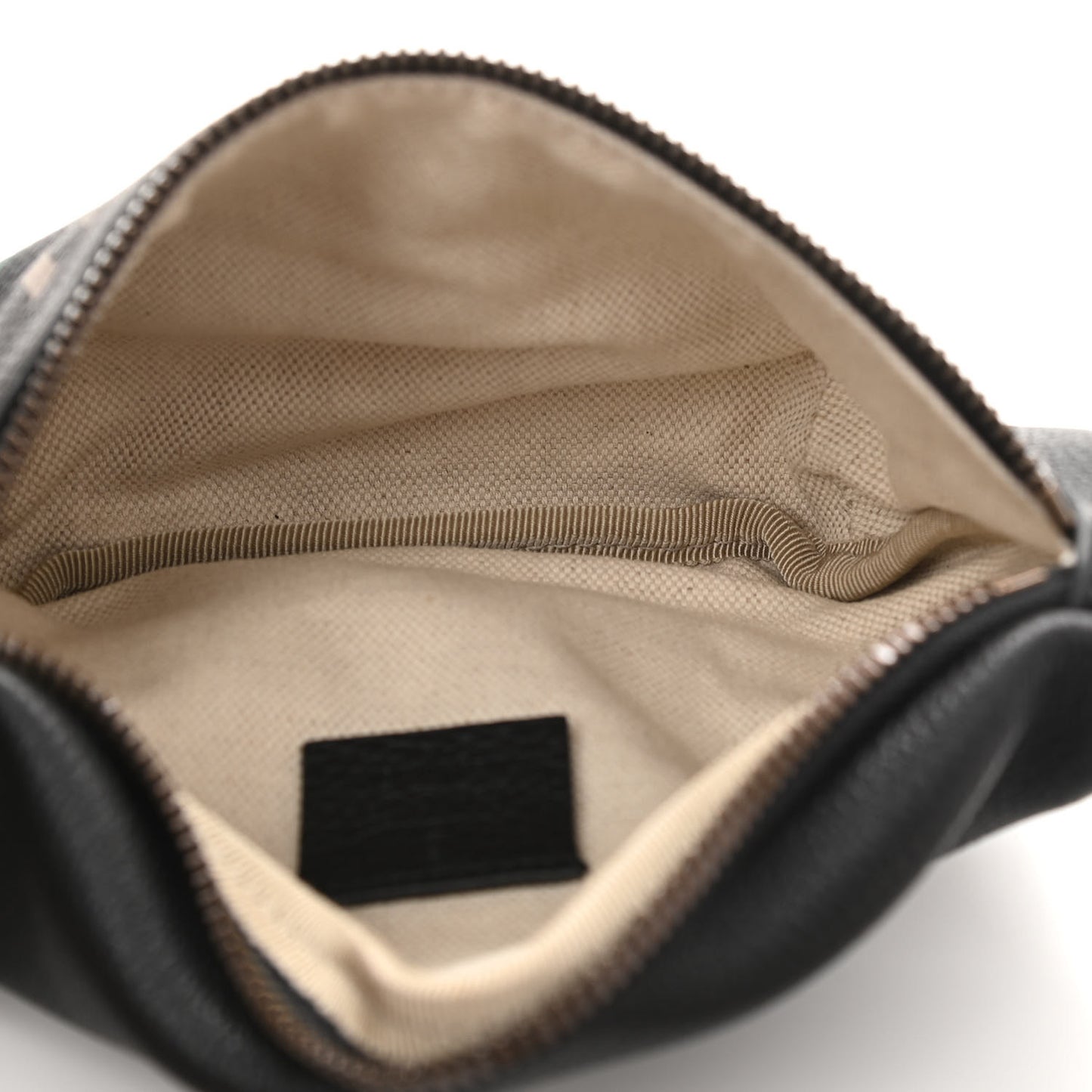 Grained Calfskin Small Logo Belt Bag Black
