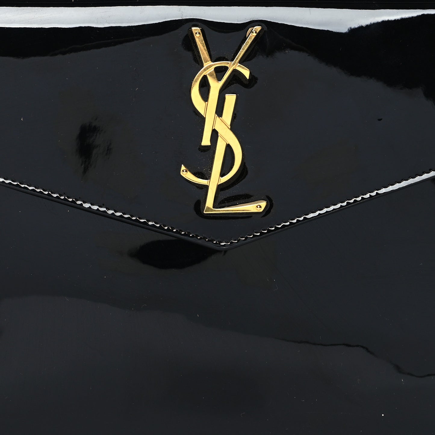 Patent Classic Monogram Uptown Clutch Black