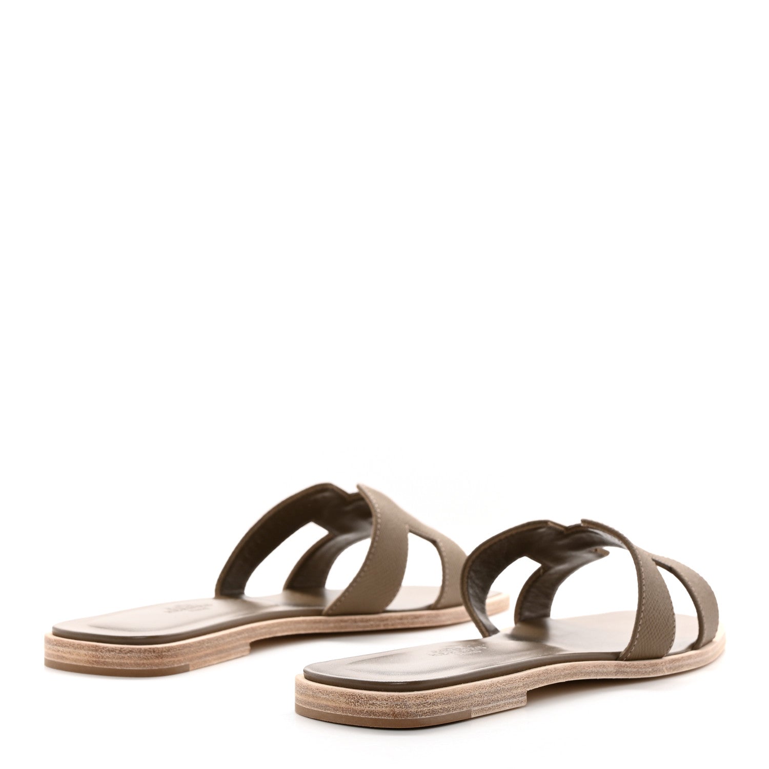 Hermes Epsom Oran Sandals 38 Etoupe 4 of 8