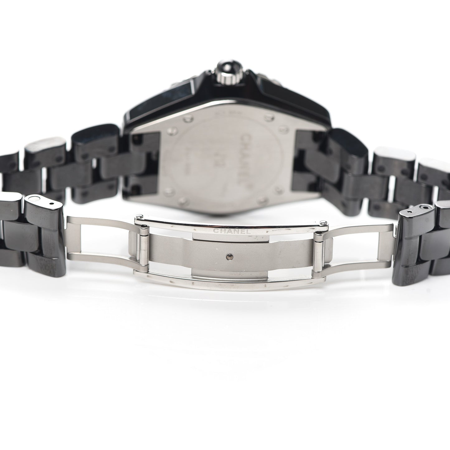 Stainless Steel Ceramic Diamond Bezel 33mm J12 Quartz Watch Black