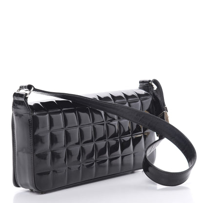 Chanel Patent Chocolate Bar Quilted CC Flap Black 3 of 12