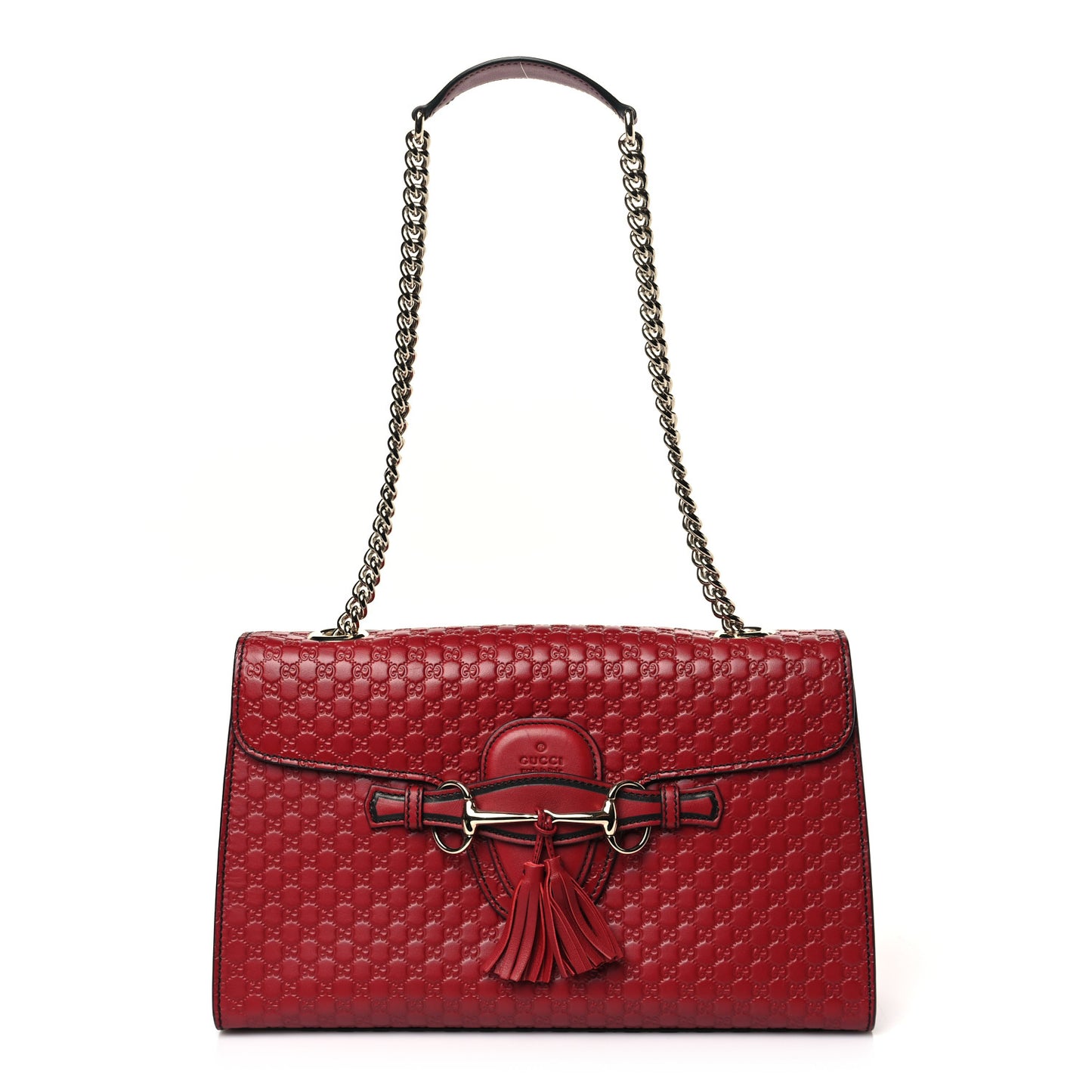 Microguccissima Medium Emily Chain Shoulder Bag Red