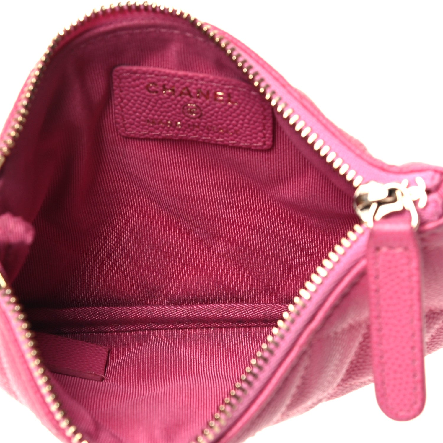 Chanel Caviar Quilted Small Cosmetic Case Pink 4 of 4