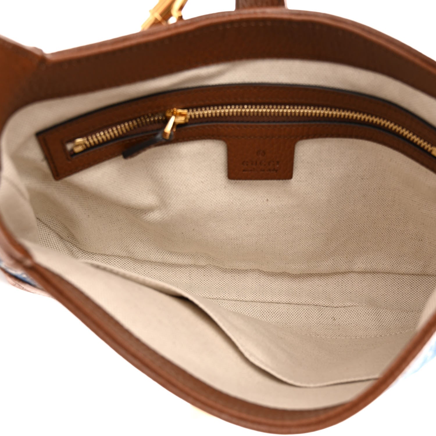 Gucci New Denim GG Monogram Calfskin Small Jackie 1961 Hobo Blue Tea Cuir 5 of 12
