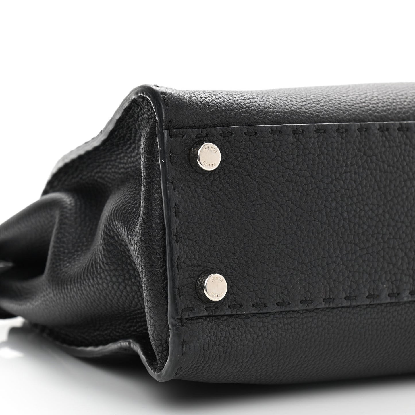 Cuoio Romano Selleria Bi-Color Medium Peekaboo Iconic Satchel Black Mou