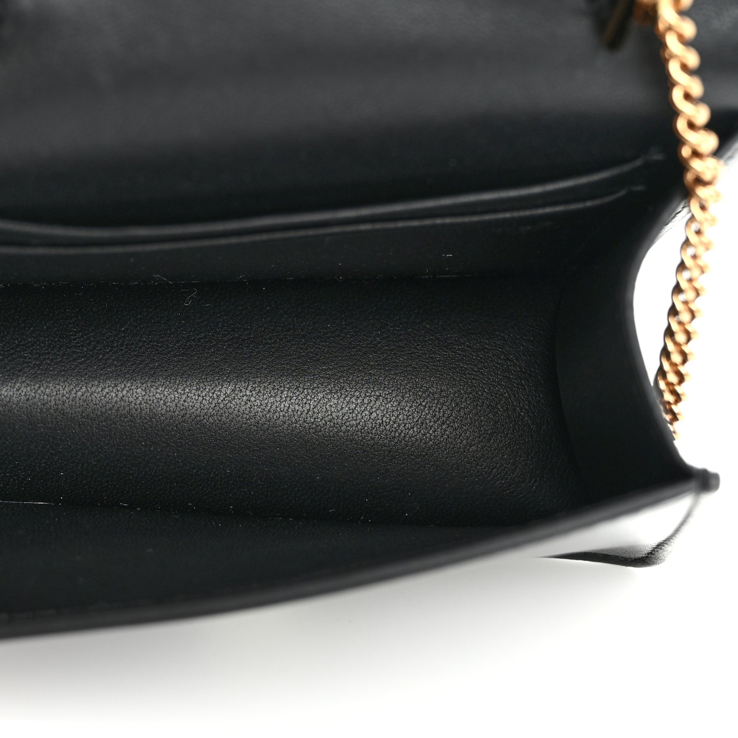Vitello Mini Virtus Chain Clutch Black