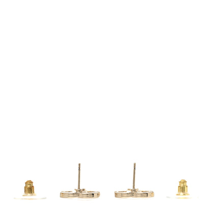 Chanel Enamel CC Earrings Pearly Pink Gold 3 of 4