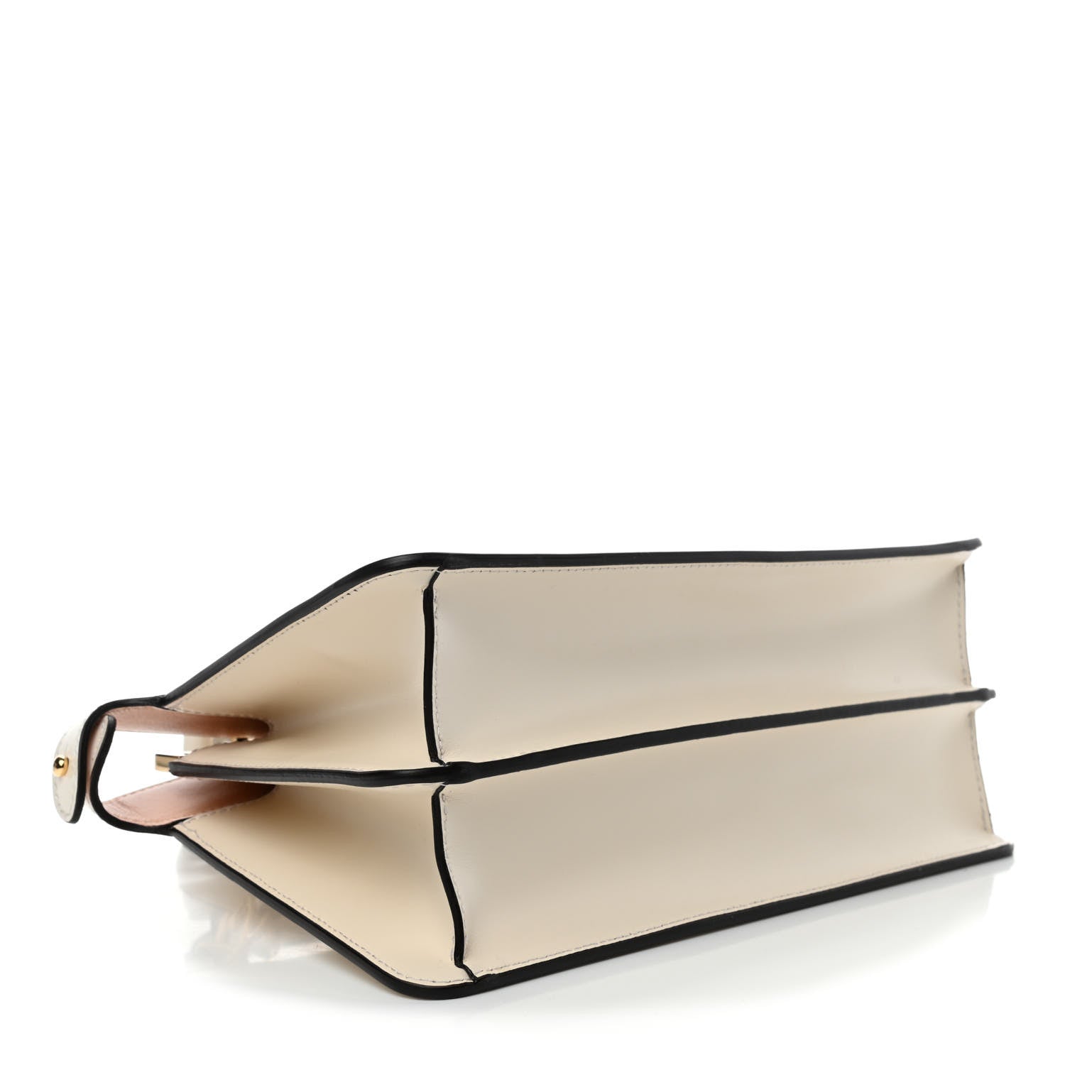 Fendi Vitello King Luxor Shiny Nappa Medium Peekaboo I SEE U East West Satchel White Light Rose 3 of 5