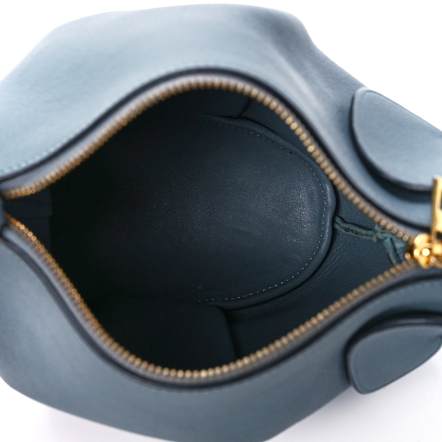 Calfskin Mini Elephant Crossbody Bag Stone Blue