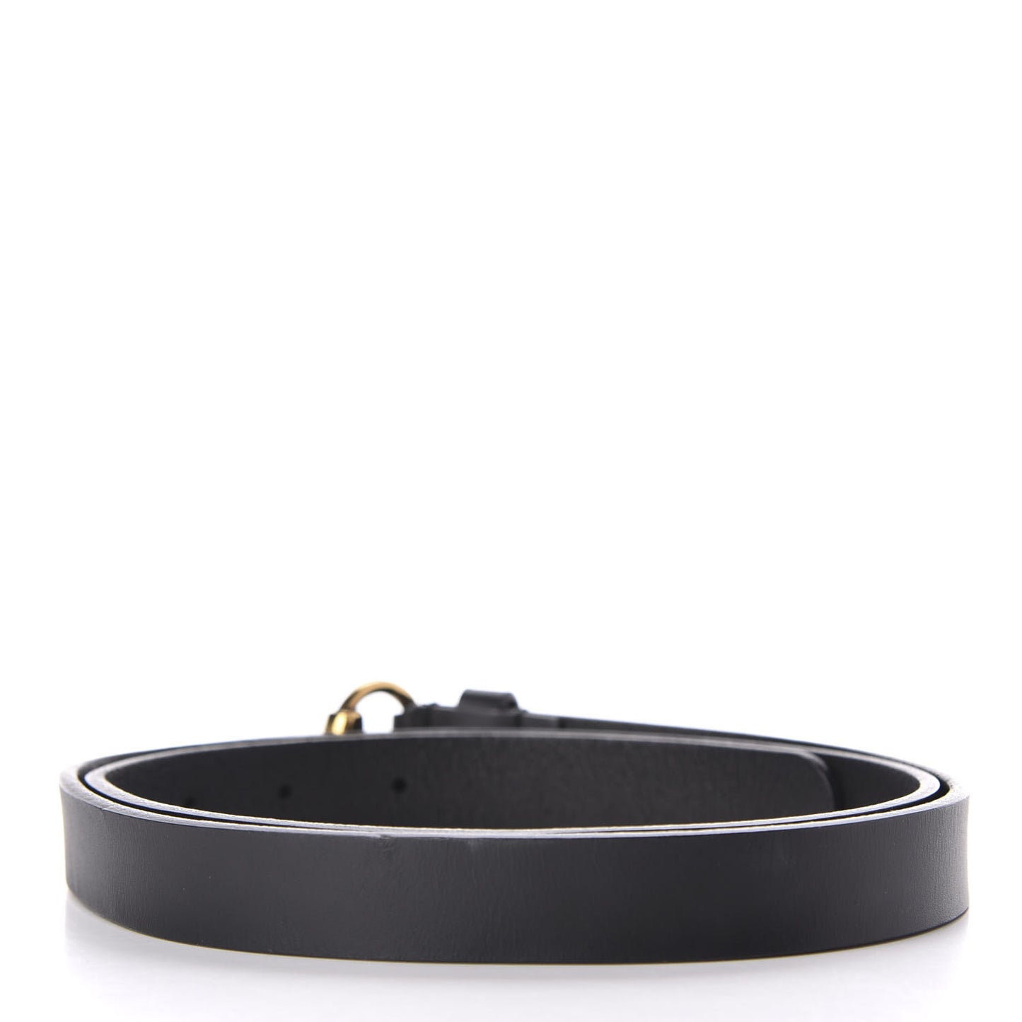 Calfskin Horsebit Buckle Belt 95 38 Black