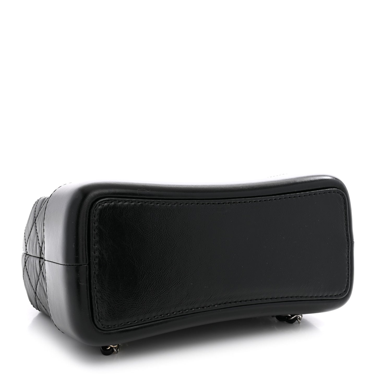Aged Calfskin Quilted Small Gabrielle Backpack Black