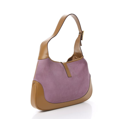 Gucci Suede Jackie O Hobo Pink Light Brown 4 of 12