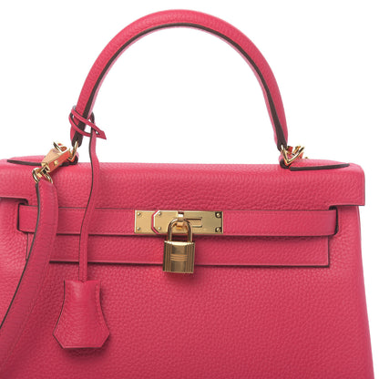 Hermes Taurillon Clemence Kelly Retourne 28 Rose Extreme 8 of 11