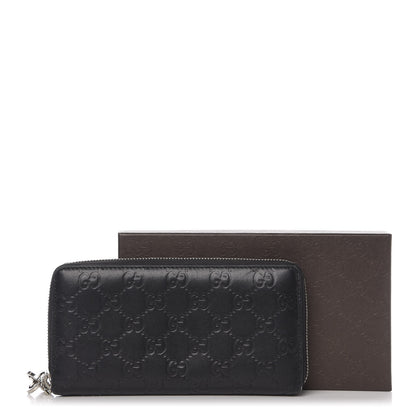 Gucci Guccissima Large Twins Zip Around Wallet Black 8 of 8