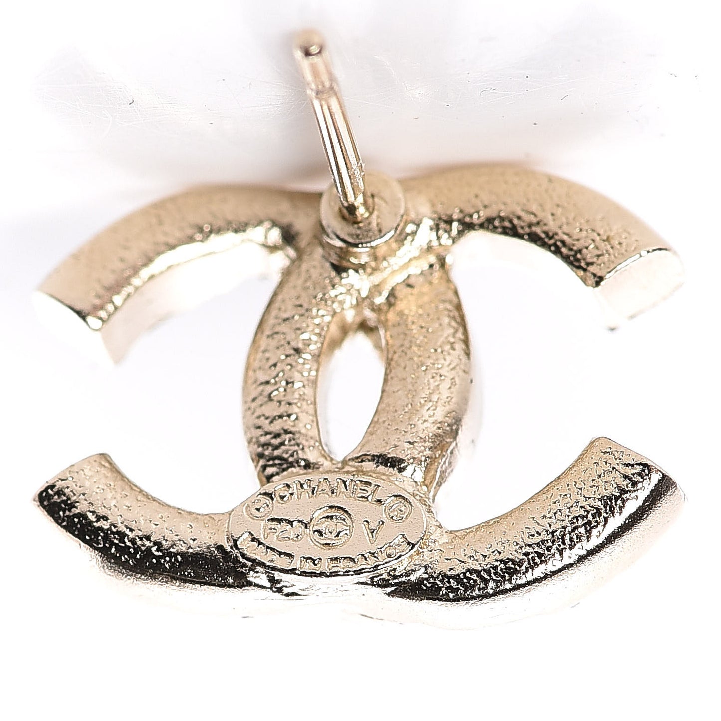 Crystal Baguette CC Earrings Gold