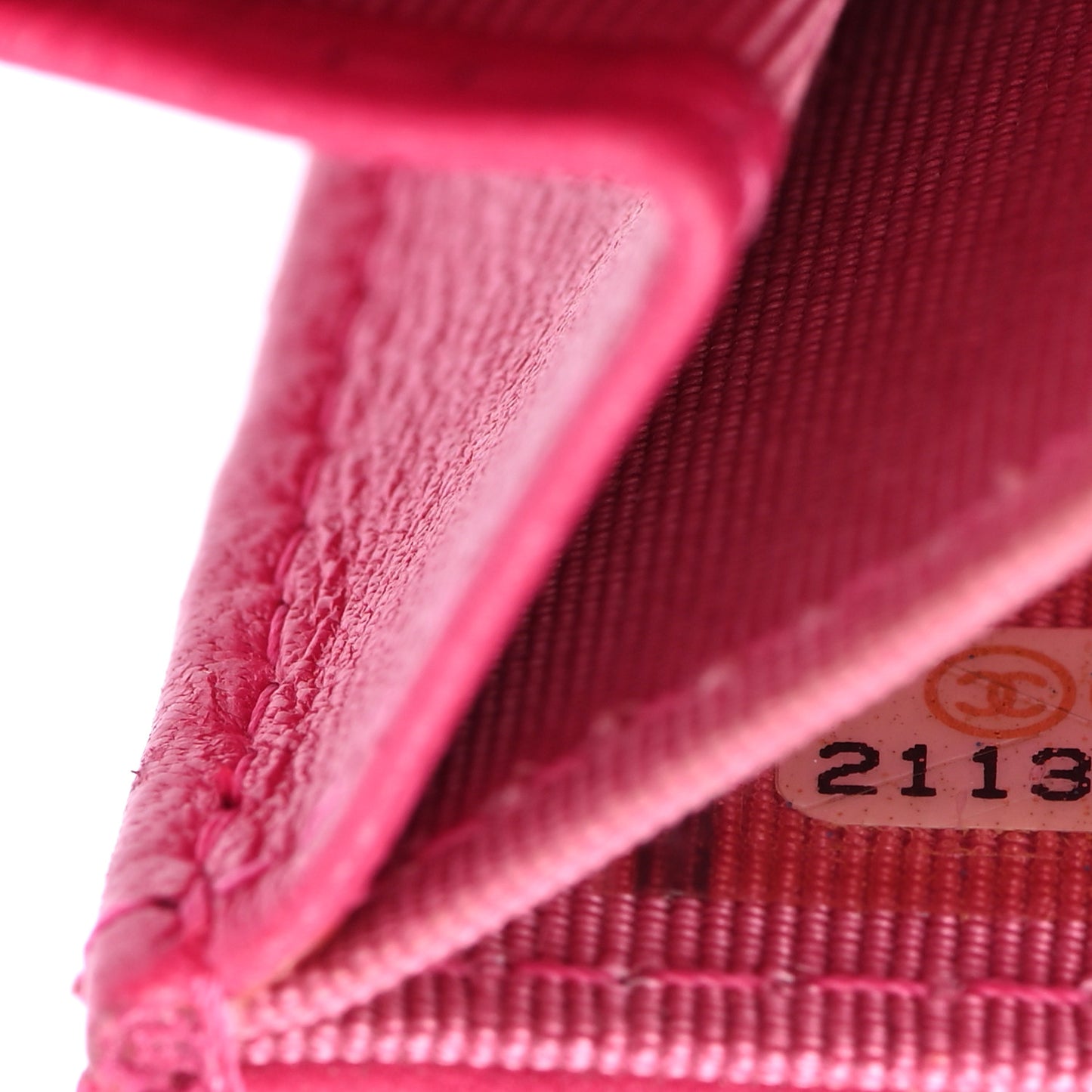 Lambskin Quilted Flap Card Holder Wallet Pink
