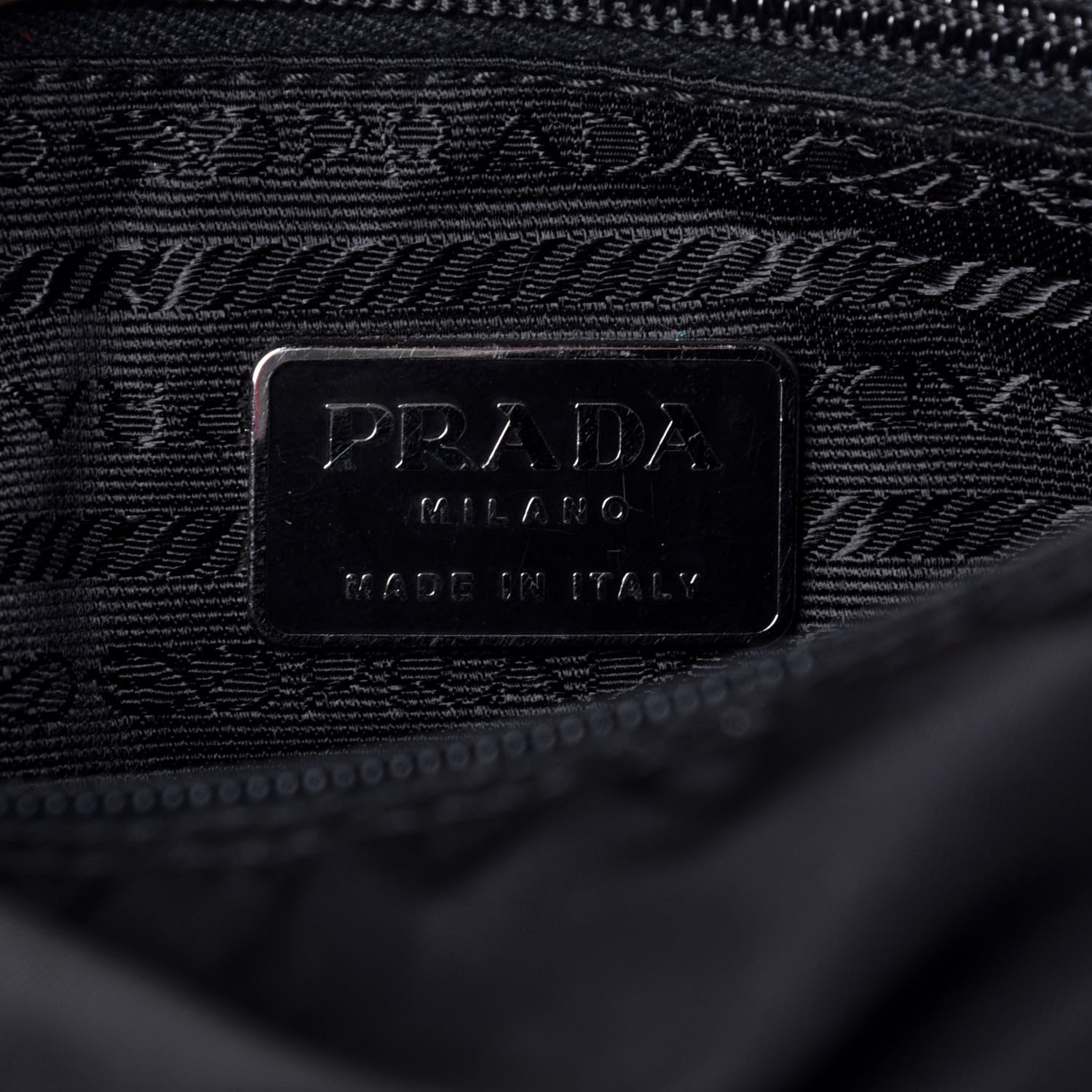 Prada Tessuto Nylon Saffiano Messenger Bag Black 5 of 8
