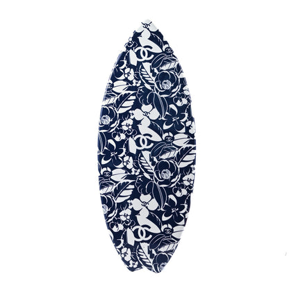 Chanel PVC Carbon Vinyl Acetate Coco Beach Wakesurf Surfboard Blue White 2 of 7